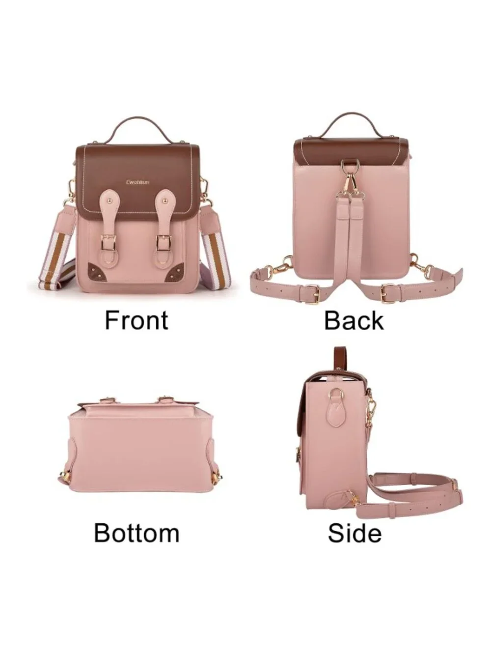 Camera Bag, Retro Camera Crossbody Case, Vintage PU Leather Waterproof